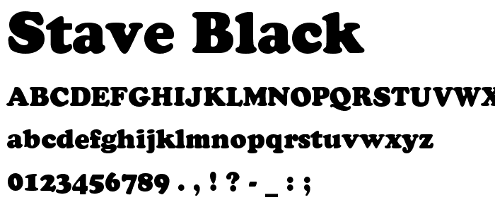 Stave Black font